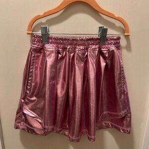 Girls Sz 10-11 Metallic Pink Skort (150cm) Pink Christmas Party Look